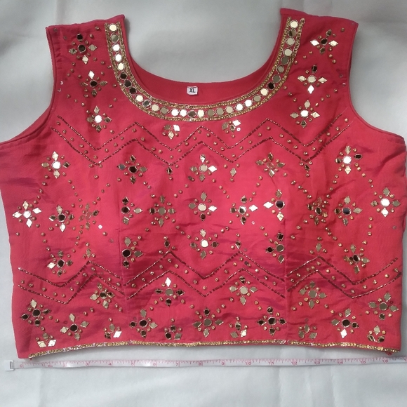 Tops - Choli Saree Cropped Blouse NWOT